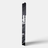 Monogramm-Name des modernen schwarzen und grauen M Case-Mate iPhone Hülle (Rückseite / Rechts)