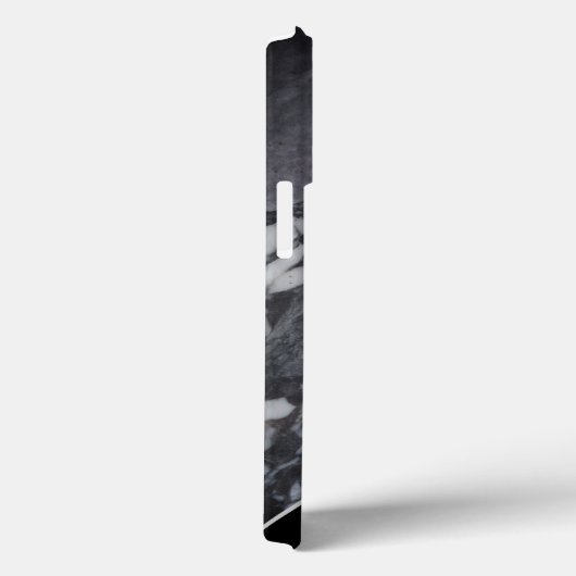 Monogramm-Name des modernen schwarzen und grauen M Case-Mate iPhone Hülle (Rückseite / Rechts)