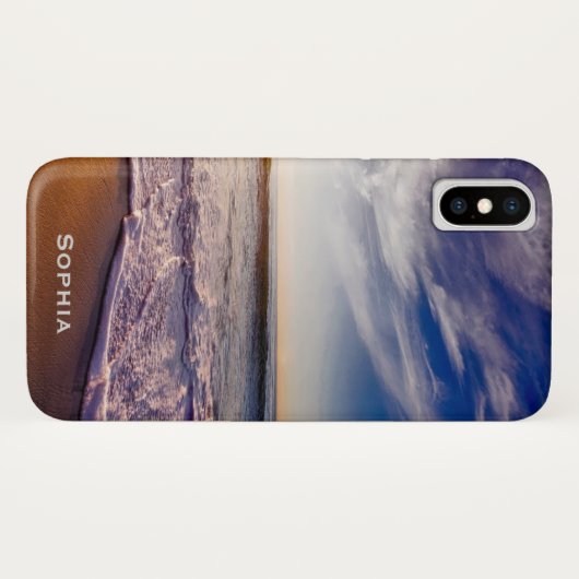 Monogramm Name des Ocean Beach Vacacation Case-Mate iPhone Hülle (Rückseite (Horizontal))