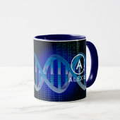 Monogramm Name DNA ID Wissenschaft Tasse (VorderseiteRechts)