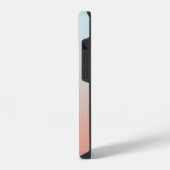 Monogramm-Name Einfacher Farbverlauf Personalisier iPhone Hülle (Linke Seite)