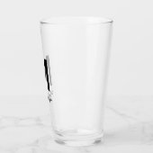 Monogramm Name Einfaches Bier Glas (Links)
