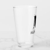 Monogramm Name Einfaches Personalisiertes Bierglas Glas (Rechts)