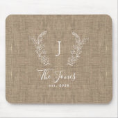 Monogramm-Name elegant chic personalisiert Mousepad (Vorne)
