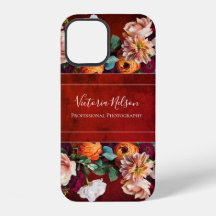 Monogramm Name Elegant Floral Botanisch Rustikal V