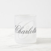 Monogramm Name Elegant Mattglastasse (Mittel)