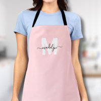 Monogramm Name Elegant Minimaler Blush Pink