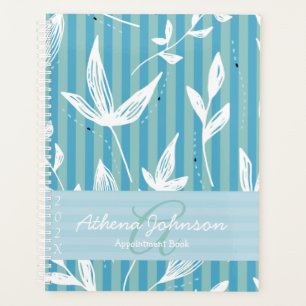 Monogramm Name Ernennung Book 2025 Blue Planne Planer