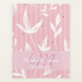 Monogramm Name Ernennung Buch 2025 Rosa Planer (Vorderseite)
