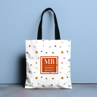 Monogramm Name farbenfrohe Aquarellfarbe Chic Polk