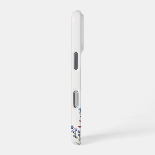 Monogramm Name Floral Boho Chic iPhone Hülle (Rechte Seite)