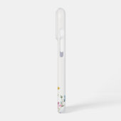 Monogramm Name Floral Boho Chic iPhone Hülle (Linke Seite)