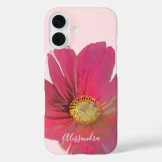 Monogramm Name Floral Wildblume Pastete iPhone 16 Hülle