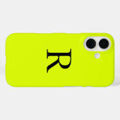 Monogramm Name Fluorescent Chartreuse Gelbe Nebel Case-Mate iPhone Hülle (Rückseite (Horizontal))