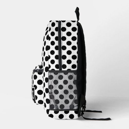 Monogramm-Name für klassische schwarze und weiße P Bedruckter Rucksack (Rechts)
