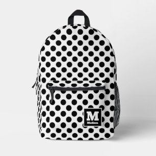 Monogramm-Name für klassische schwarze und weiße P Bedruckter Rucksack