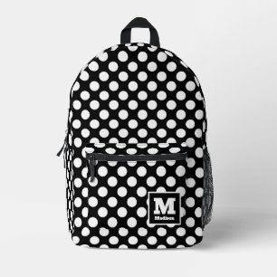 Monogramm-Name für klassische schwarze und weiße P Bedruckter Rucksack