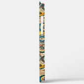 Monogramm-Name Gelb Retro Abstract Pattern Case-Mate iPhone Hülle (Rückseite / Links)