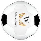 Monogramm Name Gold schwarz Fußball (Gedreht)
