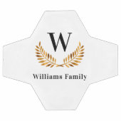 Monogramm Name Gold schwarz Fußball (Flach)