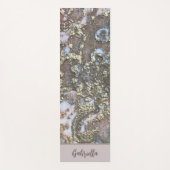 Monogramm Name Goldrot Rosa bräunlich abstrakt Yogamatte (Vorderseite)