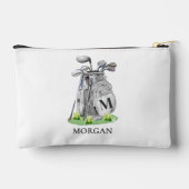 Monogramm Name Golf Zubehörtasche (Rückseite)