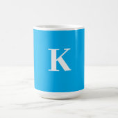 Monogramm Name Hochzeitsgeschenk Gastgeschenk Blau Kaffeetasse (Mittel)