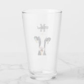 Monogramm Name Holstein Kuh Milchviehwirtschaft Glas (Rückseite)