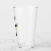 Monogramm Name Holstein Kuh Milchviehwirtschaft Glas (Links)