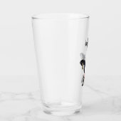 Monogramm Name Holstein Kuh Milchviehwirtschaft Glas (Rechts)