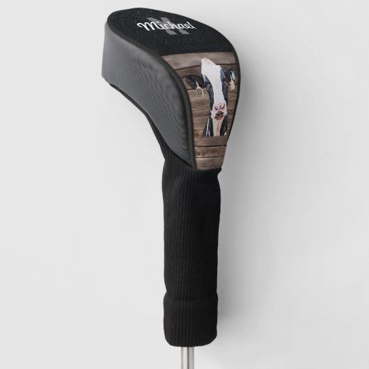 Monogramm Name Holstein Kuh Milchviehwirtschaft Golf Headcover (angewinkelt)