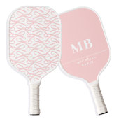 Monogramm Name Hübsch rosa Paddel Pickleball Padde Pickleball Schläger