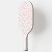 Monogramm Name Hübsch rosa Paddel Pickleball Padde Schläger (Links)