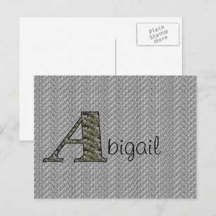 Monogramm Name Initial A Hydrangea Floral Postkart Postkarte