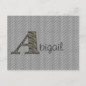 Monogramm Name Initial A Hydrangea Floral Postkart Postkarte (Vorderseite)