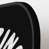 Monogramm Name Initial Downsizing in Progress Gag Pickleball Schläger (Linke Seite)