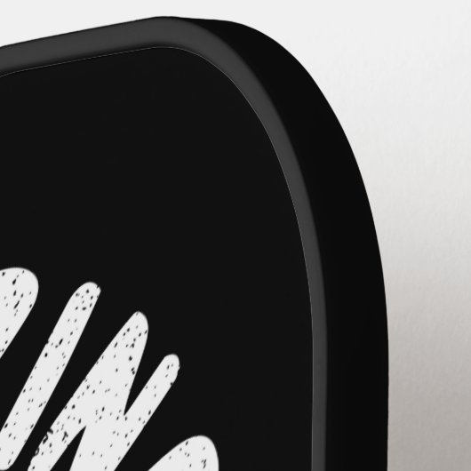 Monogramm Name Initial Downsizing in Progress Gag Pickleball Schläger (Linke Seite)