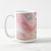 Monogramm-Name-Initial-Pastell-Wasserfarbe-Wasch-G Kaffeetasse (Links)