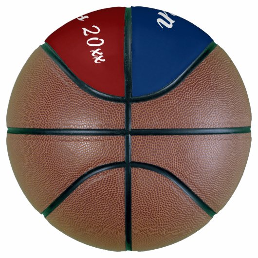 Monogramm Name, Initial- und Teammaroon Basketball (Rechts)