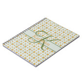 Monogramm Name Initial Yellow Green Floral Journal Notizblock (Linke Seite)