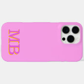 Monogramm Name Initialen einzigartig rosa Case-Mate iPhone Hülle (Rückseite (Horizontal))