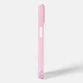 Monogramm Name Initials rosa Lila Glitzer Case-Mate iPhone Hülle (Rückseite / Rechts)