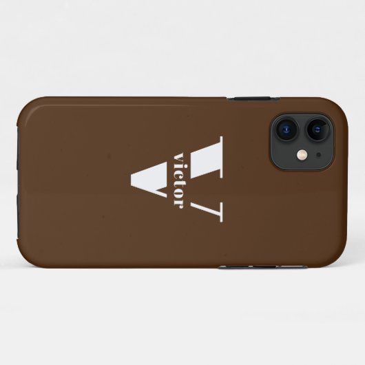 Monogramm Name Intital veränderbare Personalisieru Case-Mate iPhone Hülle (Rückseite (Horizontal))