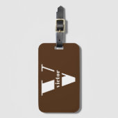 Monogramm Name Intital veränderbare Personalisieru Gepäckanhänger (Vorderseite Vertikal)