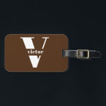 Monogramm Name Intital veränderbare Personalisieru Gepäckanhänger<br><div class="desc">Entdecken Sie die perfekte Mischung aus Stil und Personalisierung mit unserem eleganten Monogram Personalisierten Design. Dieser individuelle Name ist so konzipiert,  dass er Ihrem Alltagszubehör eine persönliche Touch verleiht. Ob Sie ein einzigartiges Geschenk oder ein maßgeschneidertes Produkt für sich suchen.</div>