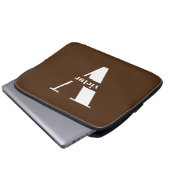 Monogramm Name Intital veränderbare Personalisieru Laptopschutzhülle (Vorne Knopf)