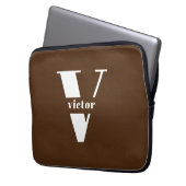 Monogramm Name Intital veränderbare Personalisieru Laptopschutzhülle (Vorderseite Links)