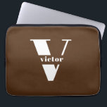 Monogramm Name Intital veränderbare Personalisieru Laptopschutzhülle<br><div class="desc">Entdecken Sie die perfekte Mischung aus Stil und Personalisierung mit unserem eleganten Monogram Personalisierten Design. Dieser individuelle Name Laptop Sleeve ist dazu gedacht,  Ihrem Alltagsgegenstand eine persönliche Touch hinzuzufügen. Ob Sie ein einzigartiges Geschenk oder ein maßgeschneidertes Produkt für sich suchen.</div>