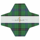 Monogramm Name Kariert Typografie Rustikales Tarta Fußball (Flach)