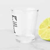 Monogramm Name Klassische Initialen Personalisiert Schnapsglas (Rechts)